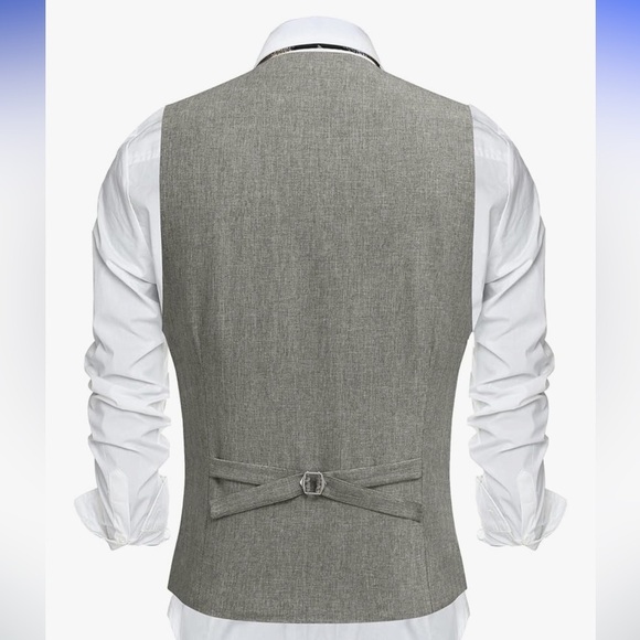 NWT Men's Coofandy Classic Gray Vest XL - Picture 2 of 6